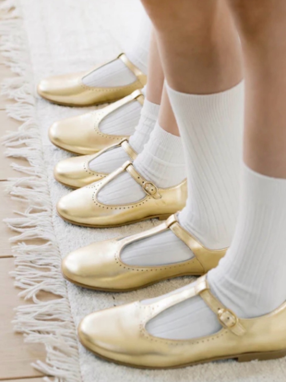 La Coqueta Gold T-Bar Mary Jane Shoes | EU 24 (US 8 Girls) - Picture 4 of 15